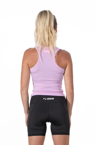 Track Ribbed Singlet - Pink